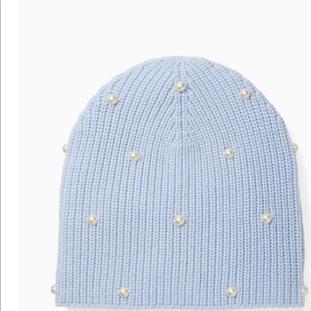 Kate Spade Embellished Pearl Beanie